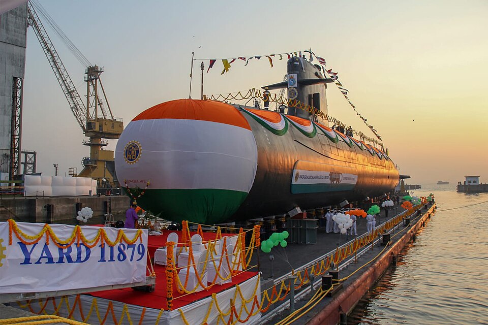 INS Vagir at Mazagon Dock, builder of India's P-75I programme submarines
