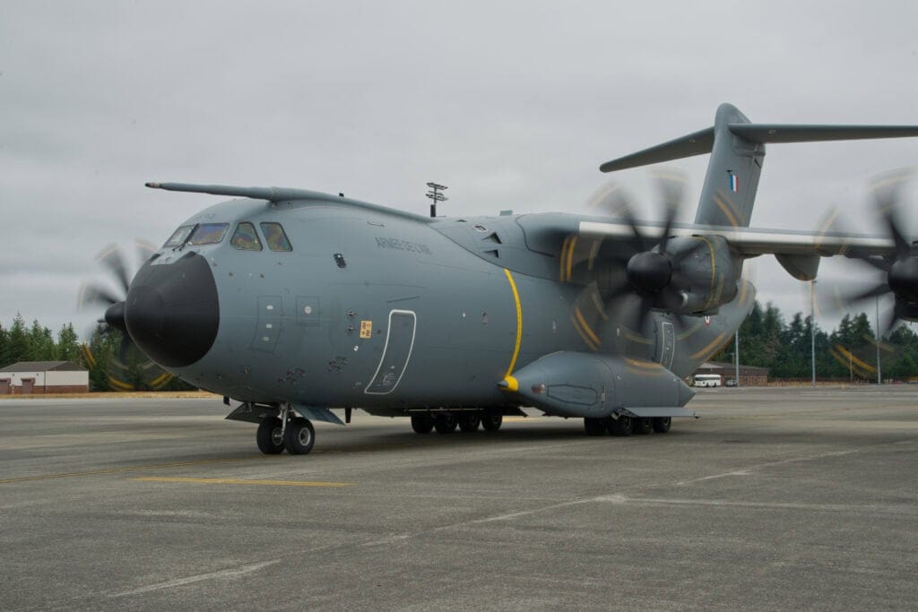 Airbus A400M Atlas military transport aircraft, the heaviest-lift contender in India's MTA programme