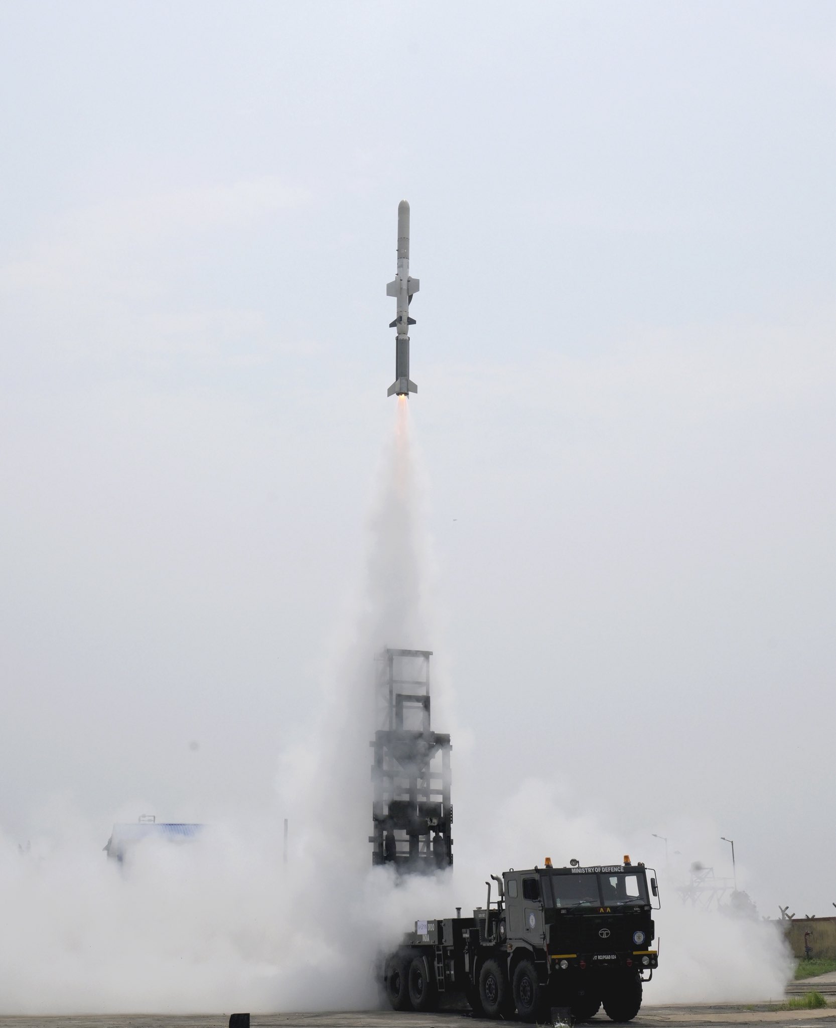 DRDO conducts the maiden flight test of the NASM-MR anti-ship missile off the Odisha coast