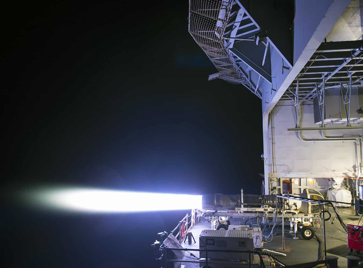 GE F414 engine running in afterburner during a test, the powerplant chosen for India's AMCA Mk1