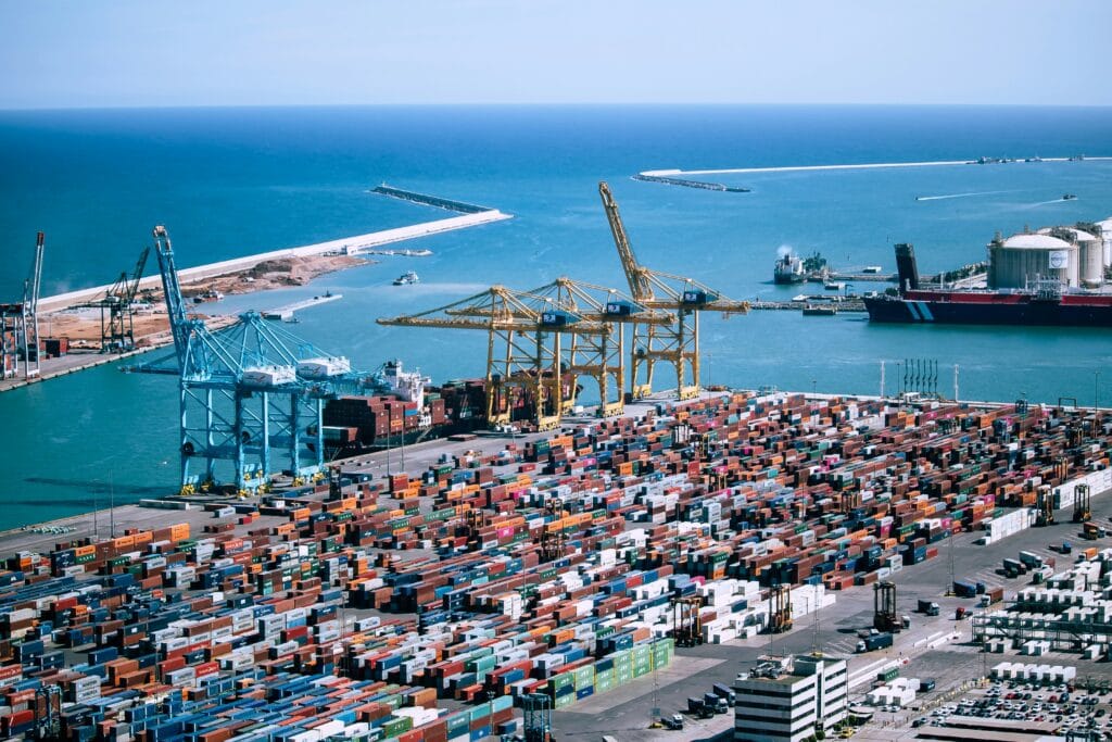 Modern deep-water container terminal of the kind Vadhvan Port aims to become