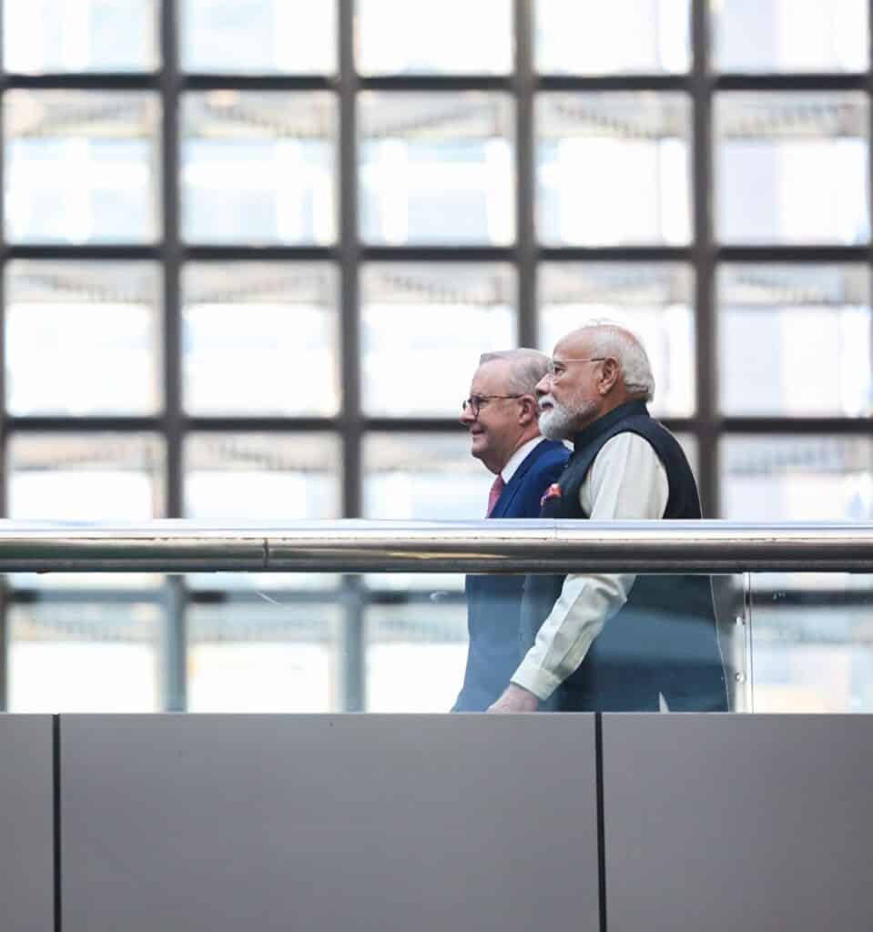 PM Modi and Australian PM Anthony Albanese at the third India Australia Annual Summit in Melbourne