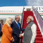 PM Modi welcomed by Israeli PM Netanyahu at Ben Gurion Airport during India's state visit to Israel