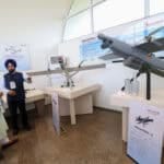Nagastra-1 and Nagastra-2 loitering munitions on display, examples of India's existing drone strike capability