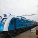 India hydrogen train: the NaMo Green Rail at Jind station before its first run